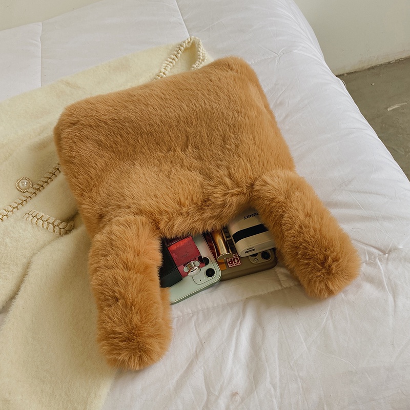 Túi xách CHAIKA KILTER phủ lông thỏ siêu mềm thiết kế bắt chéo thời trang sành điệu dành cho nữ