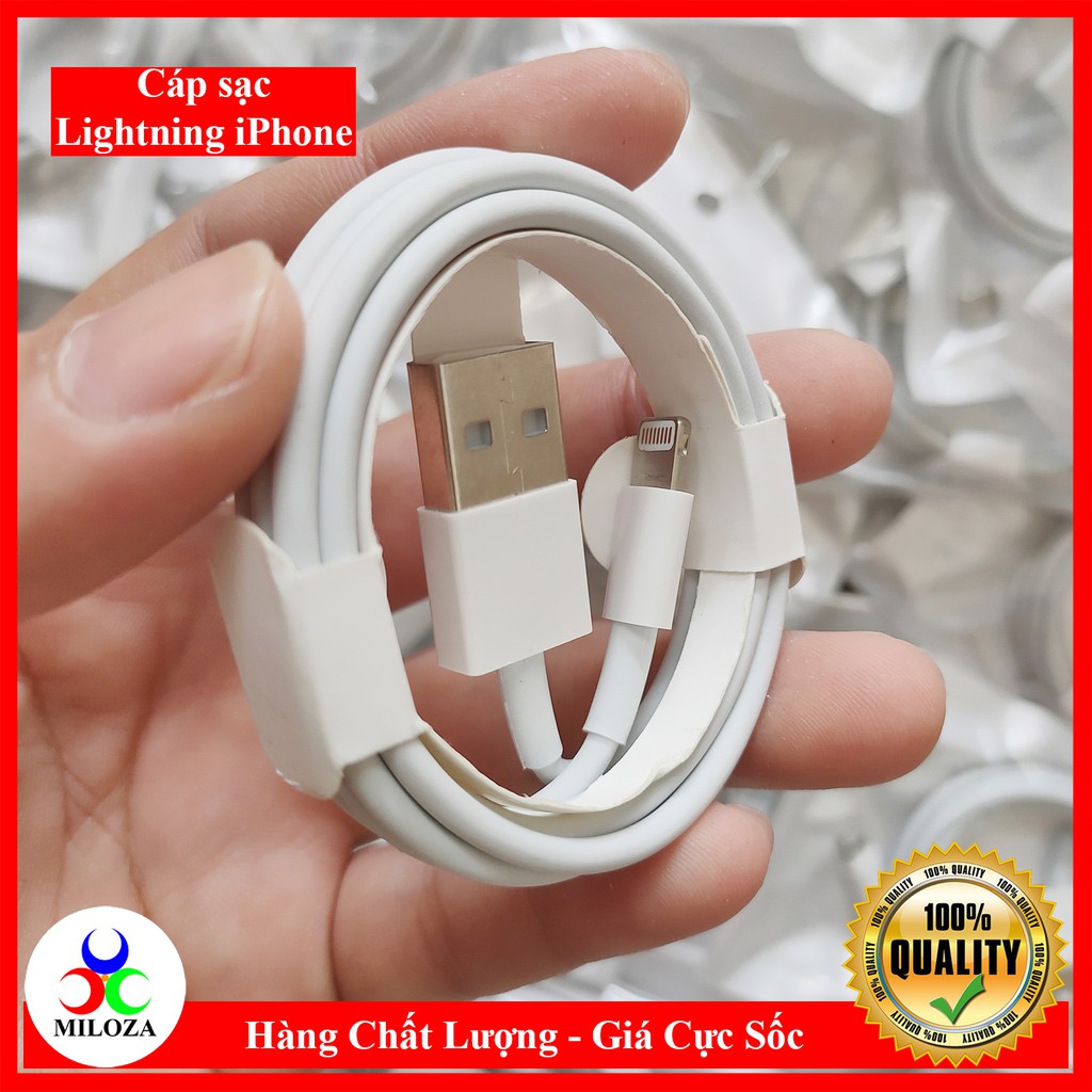 [LOẠI A COMBO 3] Cáp Sạc iPhone, iPad, Cáp Sạc Lightning·- Hàng Chuẩn, Sạc Nhanh, Gia Công Tốt - MILOZA Nhập Khẩu