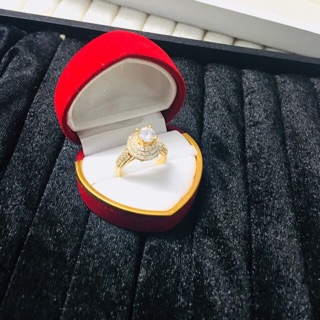 Nhẫn nữ đá tấm quanh mẫu đẹp