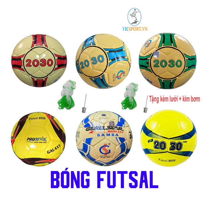 (Tặng kèm lưới+kim bơm) Quả bóng đá, bóng Futsal 2030 đủ màu, bền bỉ, chất lượng cao, chính hãng - Vicsportvn