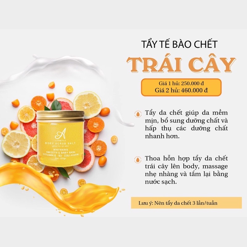 TẨY BODY TRÁI CÂY A COSMETICS