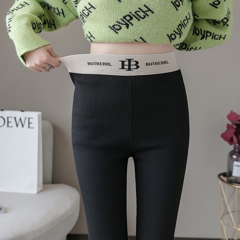 Quần Legging Nữ - Quần legging bông BT cạp cao chữ B mã QA16