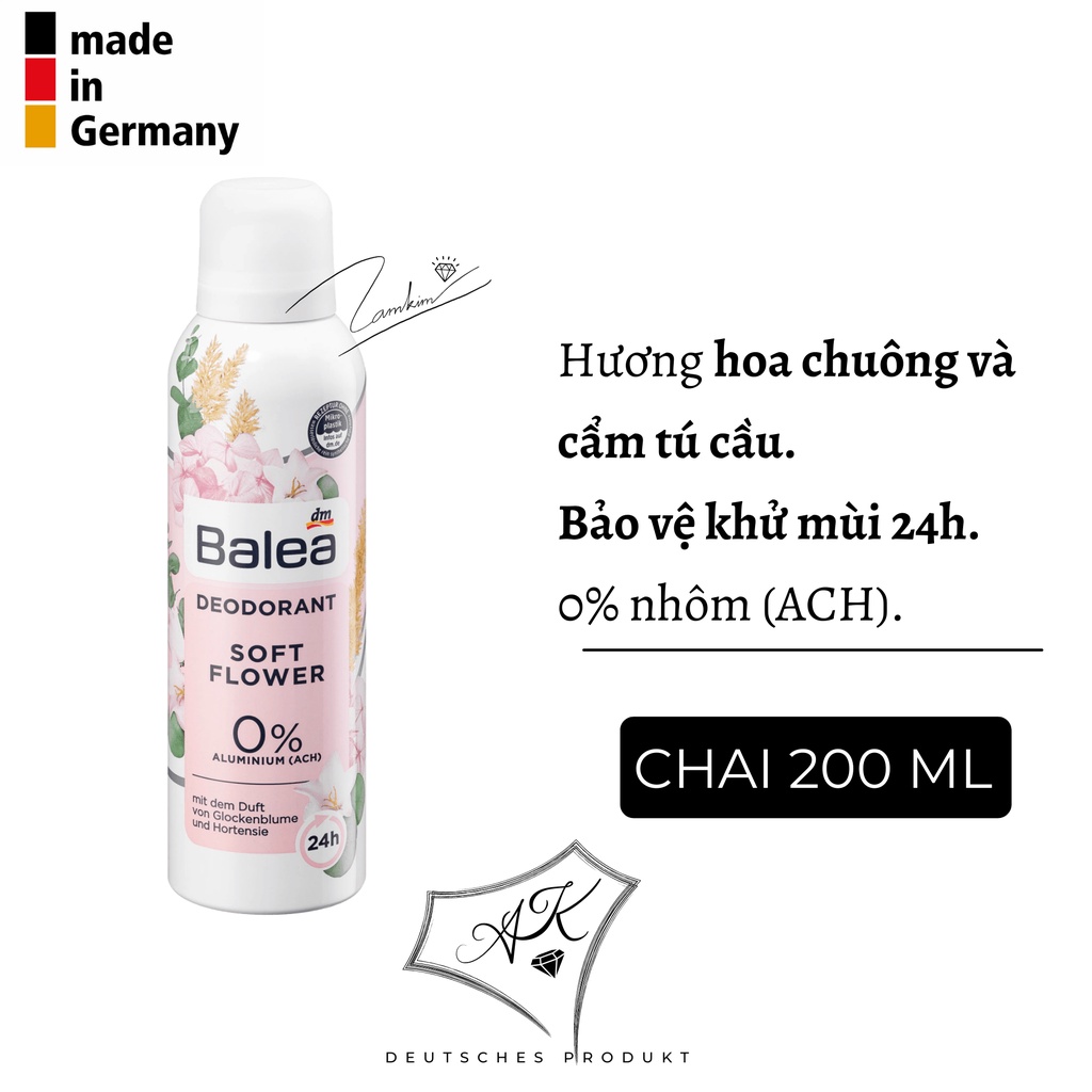 [ Hàng Đức ] Xịt khử mùi, xịt thơm toàn thân Balea nội địa Đức | BigBuy360 - bigbuy360.vn