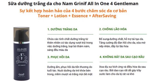 Sữa dưỡng da cho nam