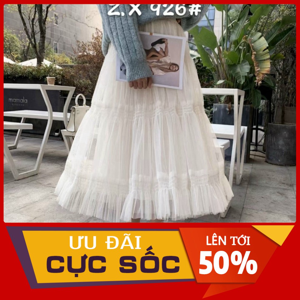 chân váy công chúa ULZZANG nhiều màu dập ly 3 tầng freeship 50k freeship 50k bao đổi trả