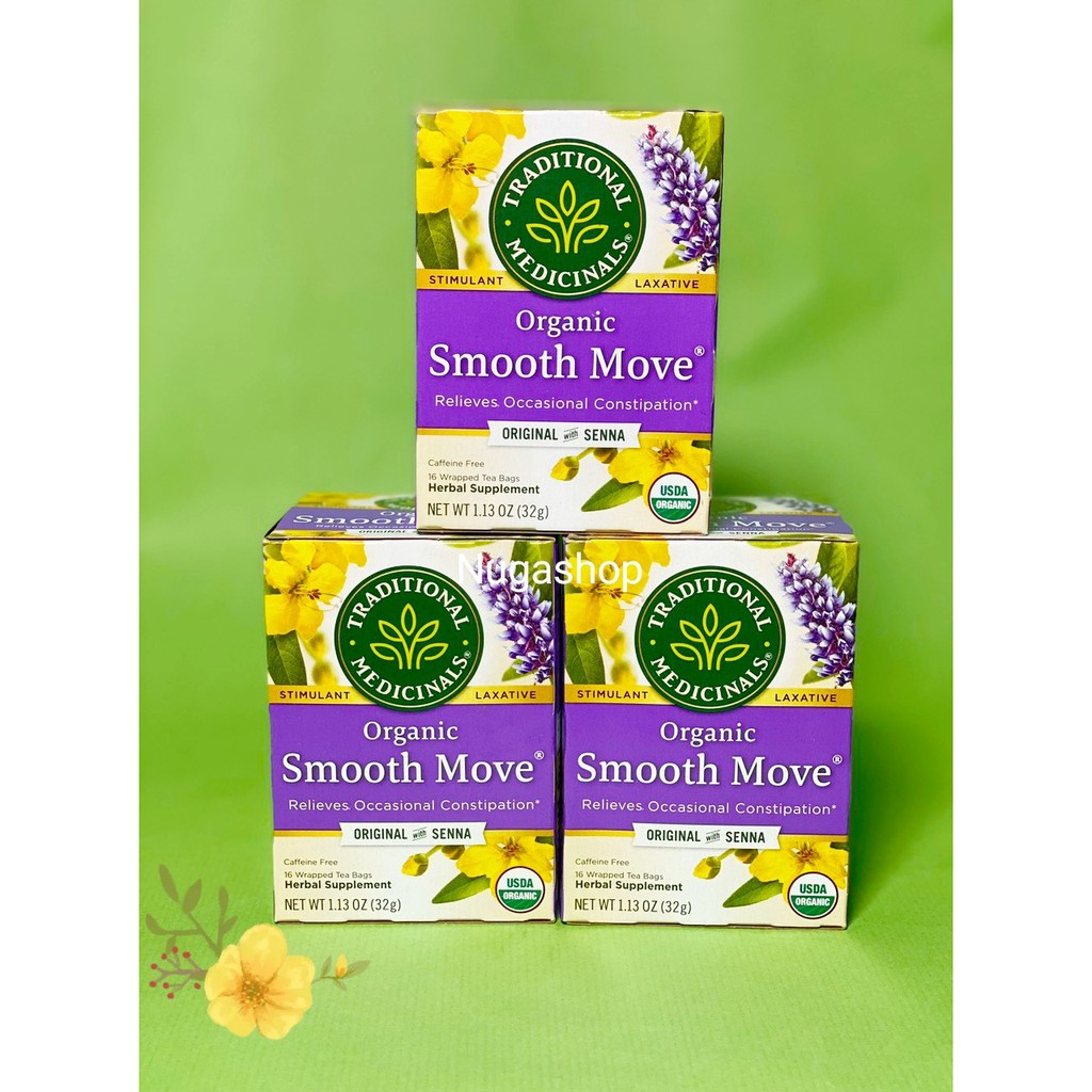 Trà thảo mộc hữu cơ hỗ trợ táo bón - Snooth Move Tea - Traditional Medicinals