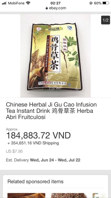 Trà diệp hạ châu hoà tan 160g thần dược cho người viêm gan , hàng Trung xuất Âu