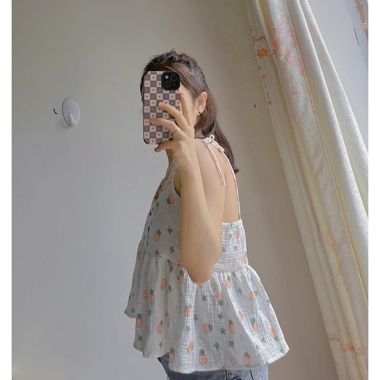 Áo 2 dây xô muslin