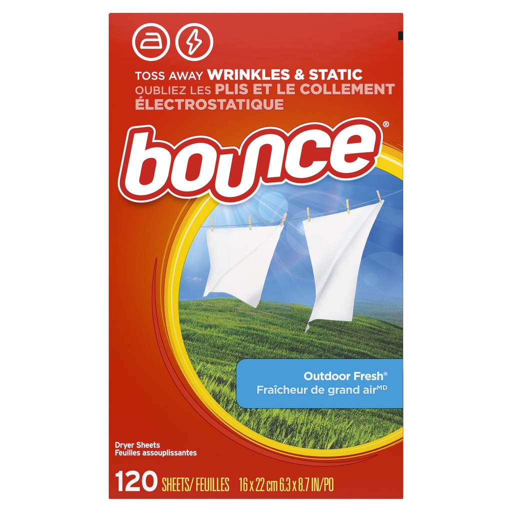 Giấy thơm quần áo Bounce nhập khẩu Mỹ hộp 120 tờ