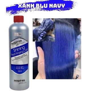 MÀU NHUỘM PHỦ MỊN BÓNG CAO CẤP SOPHIA XANH ĐẠI DƯƠNG 530ml HÀN QUỐC