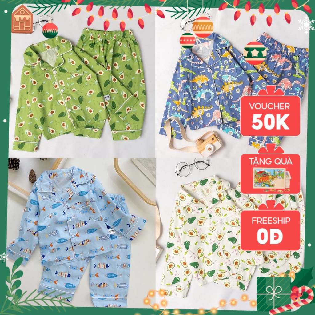 Bộ đồ pyjama rời dài tay họa tiết dễ thương cho bé BR20017 - MAGICKIDS