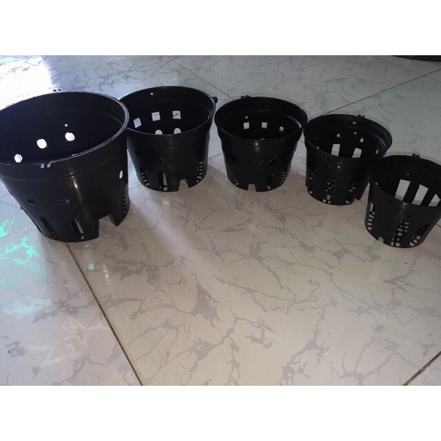 combo 50 chậu nhựa trồng lan đen đủ size (từ phi 21- phi 28) - ship hàng siêu nhanh, hàng sẵn kho