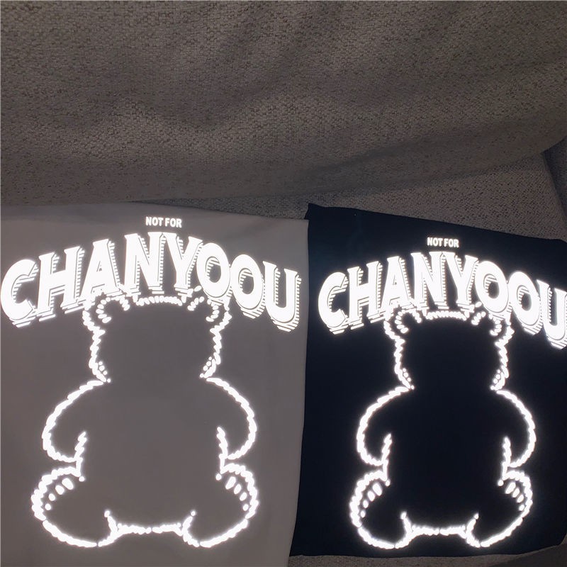 Áo thun phản quang tay lỡ gấu 3