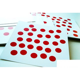 1 bộ dot card gồm 101  thẻ từ 0 tới 100 kt 28x28cm giấy Ivory DL 350