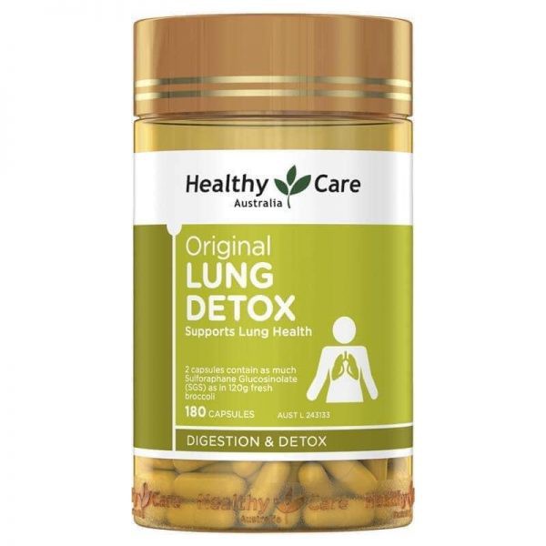 Viên uống thải độc phổi Healthy care Lung Clear 180 viên - trả đơn oder