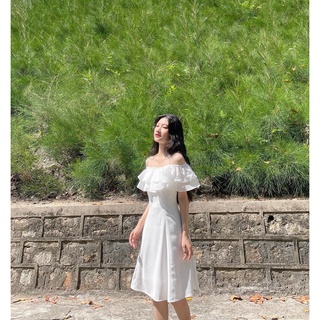 Váy Dầm Nữ Hở Vai Bèo Phong Cách Hàn Quốc Maia.clothes #7