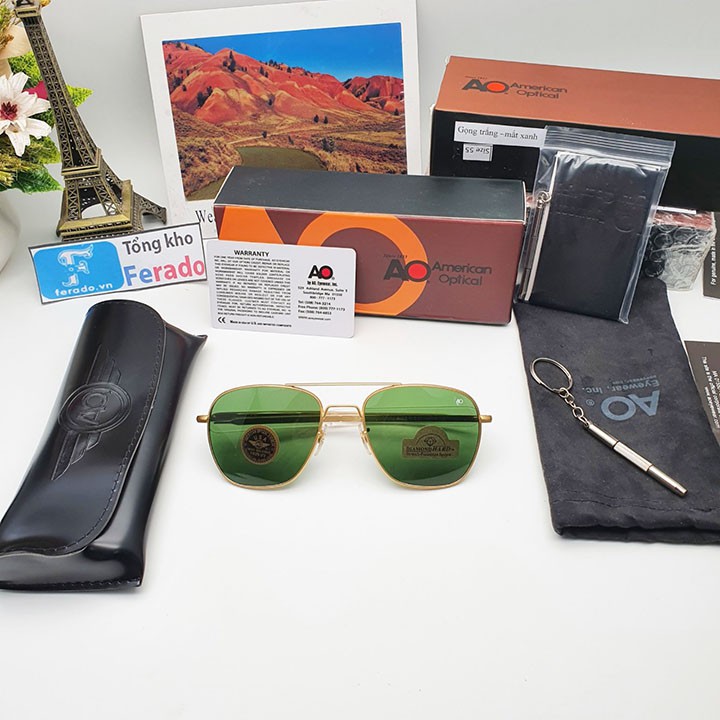 Mắt kính nam AO Tặng kèm họp đựng kính khăn lau , tua vít hàng cao cấp CÓ VIDEO