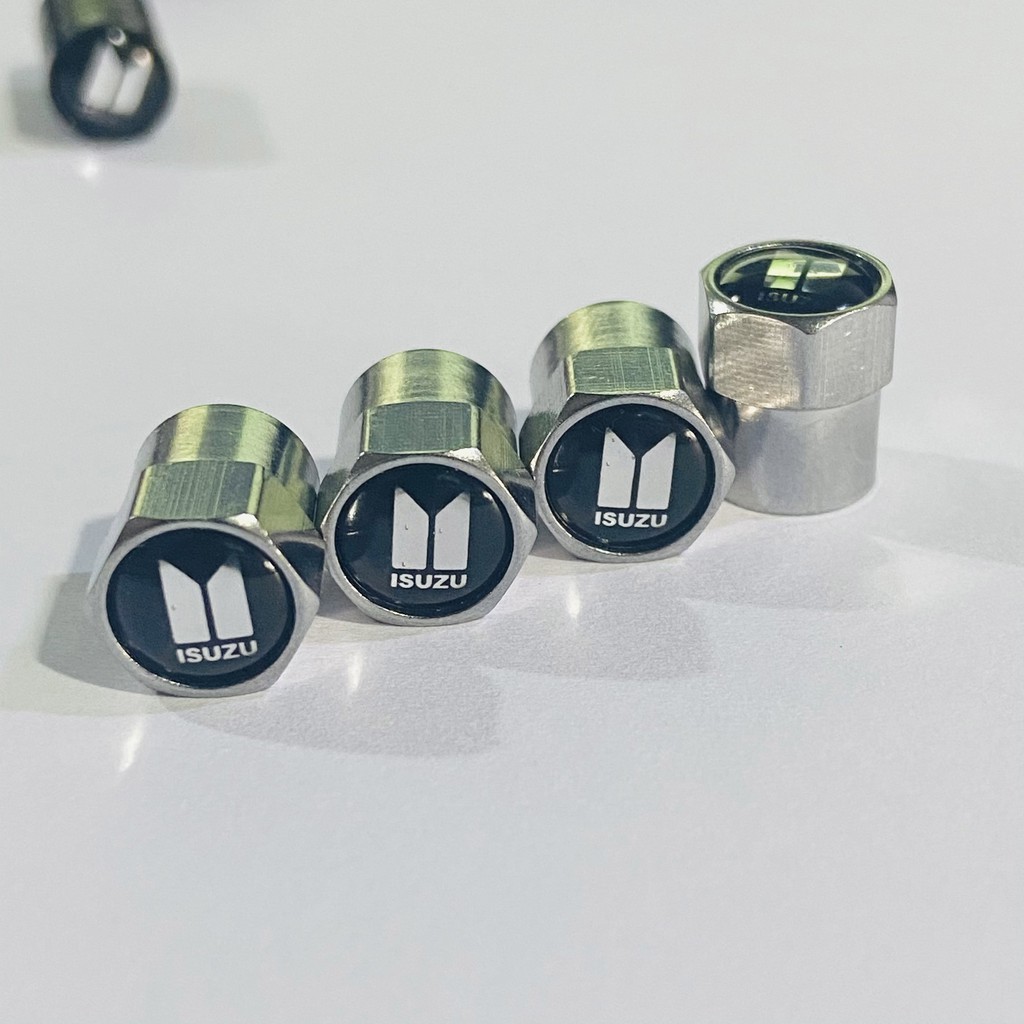 Set 4 nắp van lốp xe ô tô Isuzu D-Max Mu-X Mux