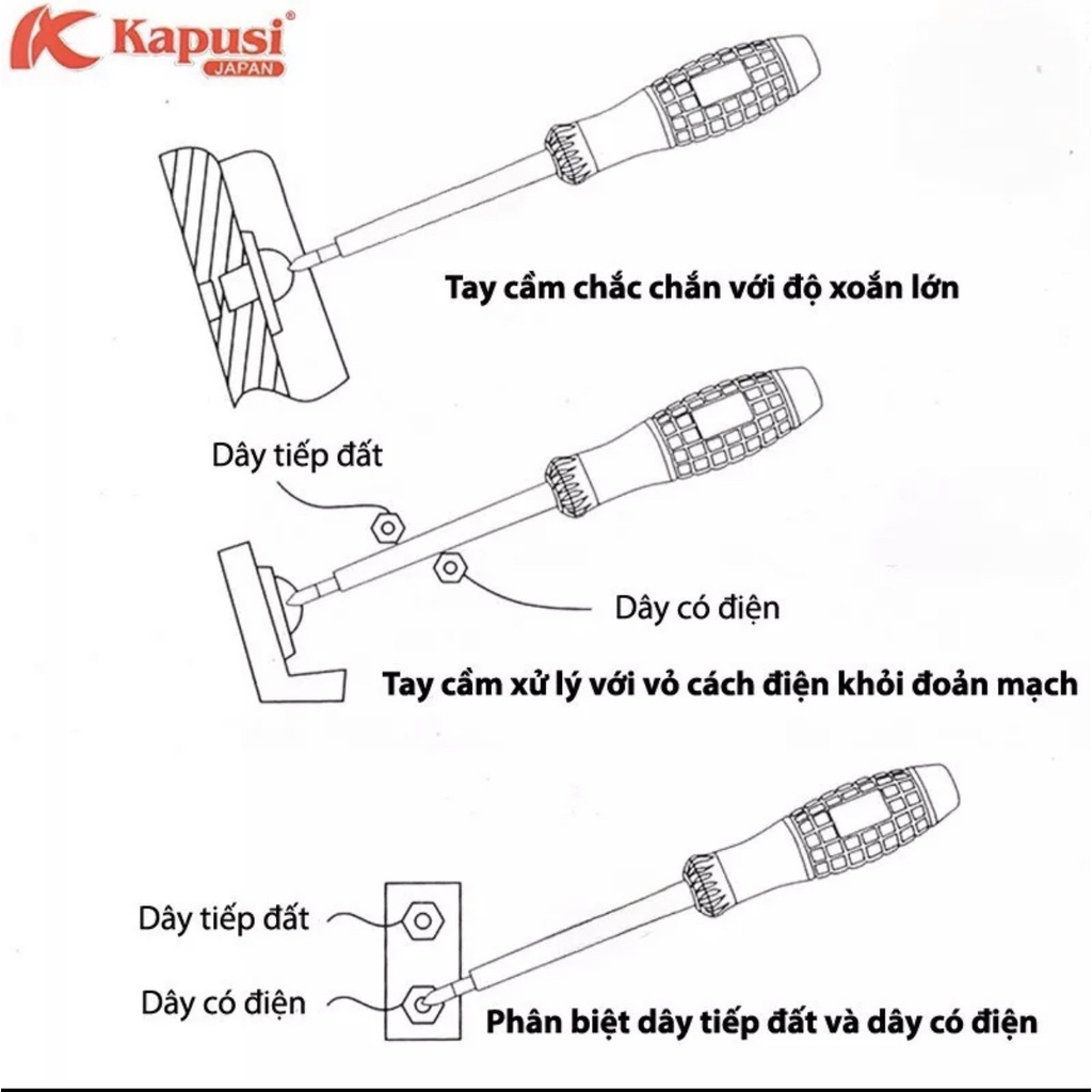 Bút thử điện cao cấp chống va đập Kapusi Japan