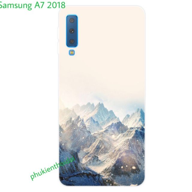 Ốp lưng Samsung A7 2018 FREESHIP Từ 50k dẻo mỏng In 3D cao cấp