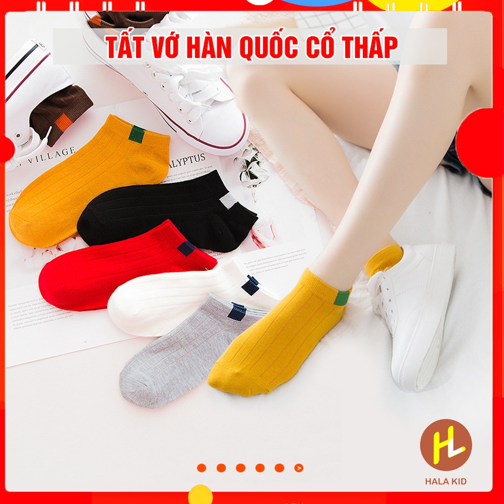 Tất vớ Hàn quốc cổ thấp gân kẻ co dãn cho cả nam và nữ-Nhiều mẫu ( 1 đôi)