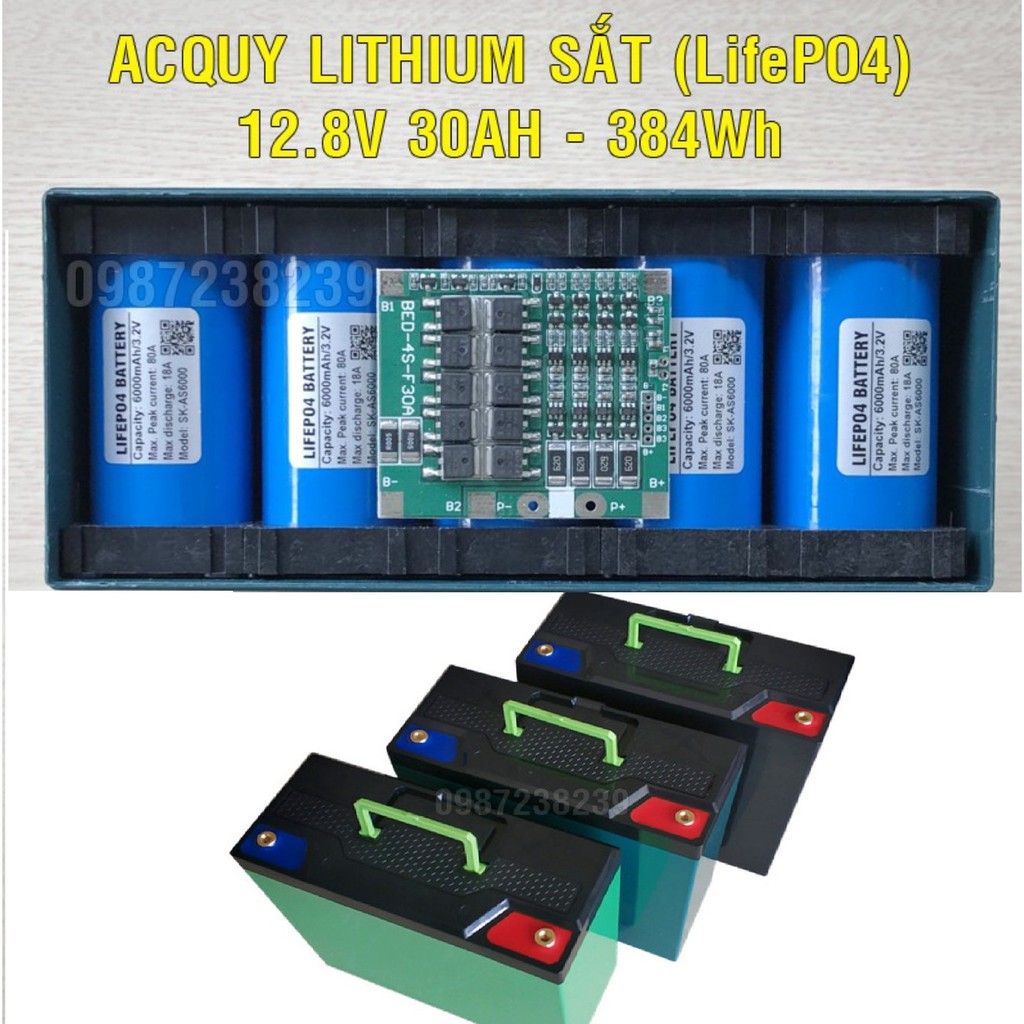 Acquy pin sắt siêu bền 12V 30AH