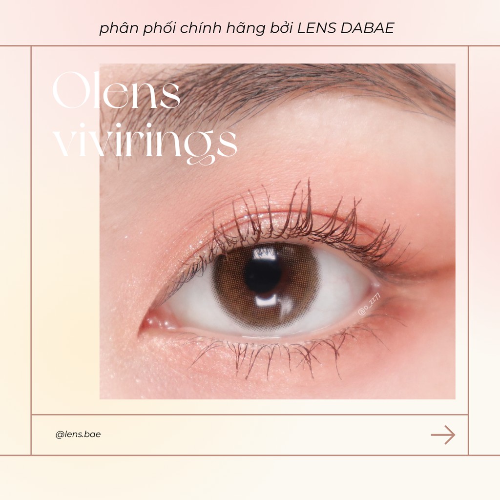 lens 1 ngày Olens | kính áp tròng cận Scandi Olive và Vivi rings