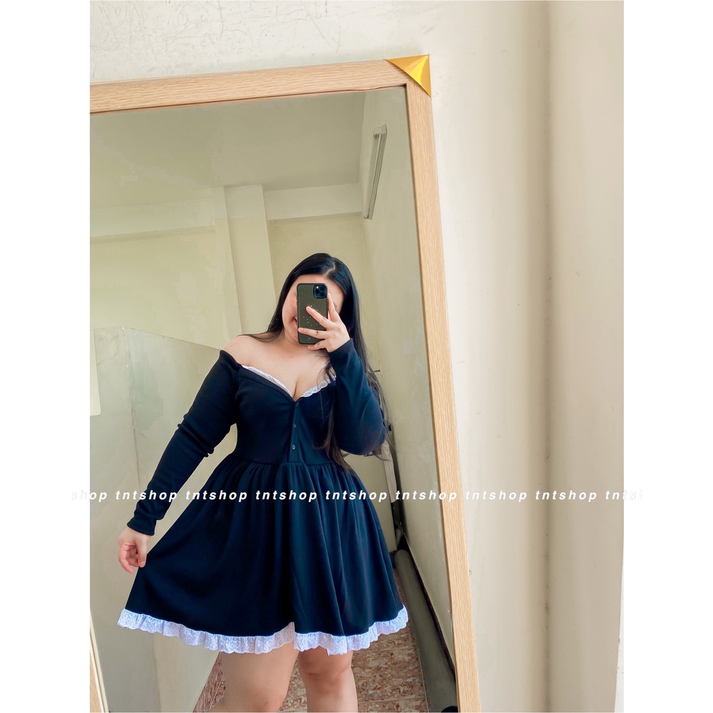 Đầm Ren Tay dài [ TNT SHOP BIGSIZE 60KG 90KG ] | BigBuy360 - bigbuy360.vn