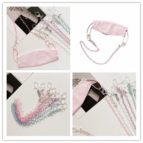 Dây Đeo Mắt Kính Chống Thất Lạc Bằng Acrylic Màu Kẹo Hình Bướm Phong Cách Mới