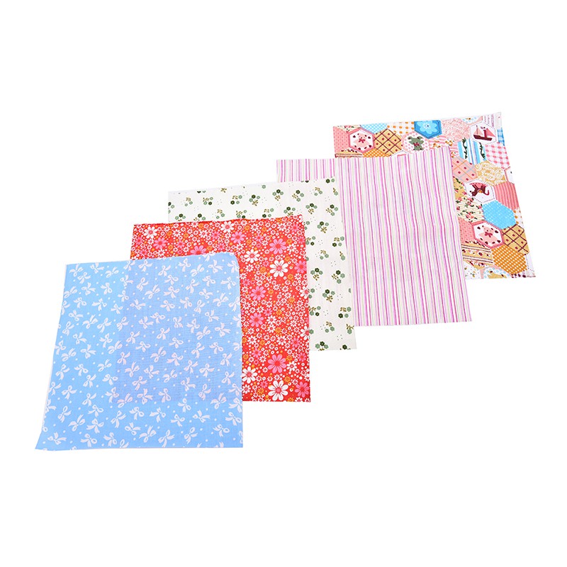 Set 10 Tấm Vải Cotton Lanh Phong Cách Vintage Dùng Để May Vá