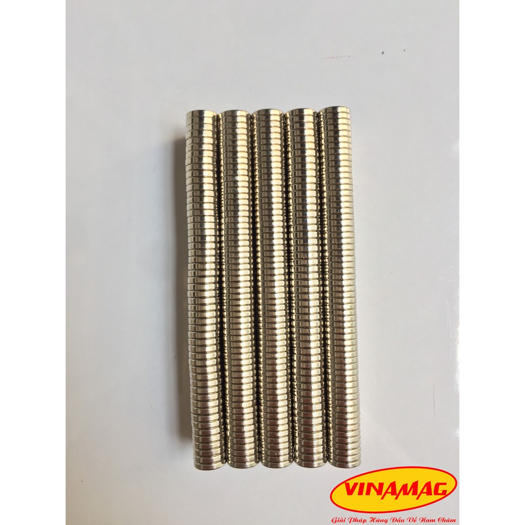 50 Viên 10x2mm Nam Châm Trắng Đất Hiếm Lực Từ Cực Mạnh