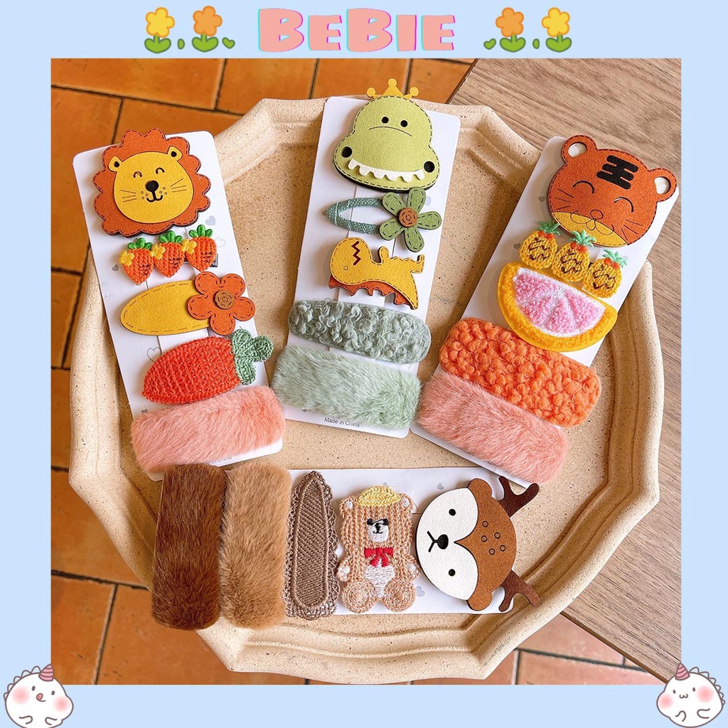 Set cài tóc hình thú cute, Kẹp tóc xinh xắn BeBie - BP414