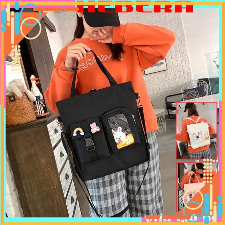 Túi Tote vải balo đẹp cao cấp đựng laptop chú Thỏ và củ Carot V104 [Hot Trend]