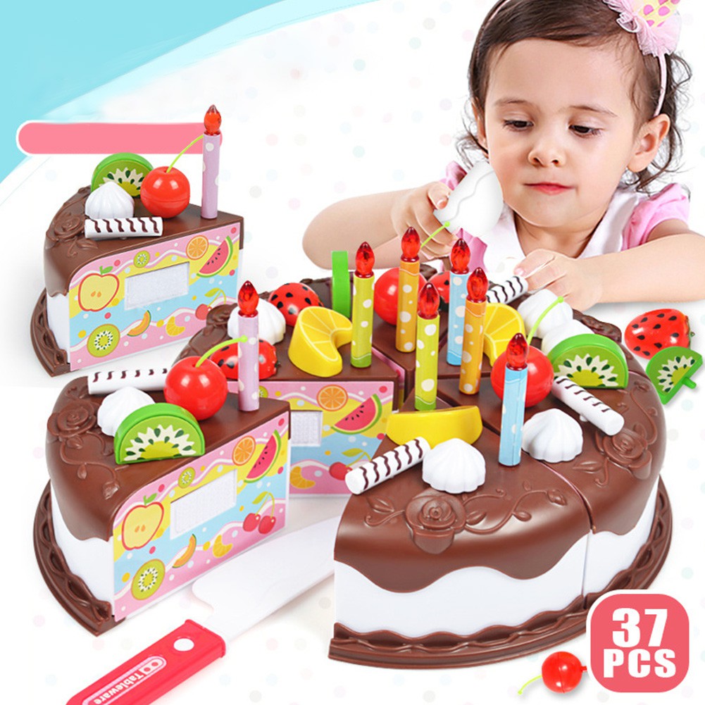 Bộ đồ chơi cắt bánh kem sinh nhật thú vị dành cho trẻ em