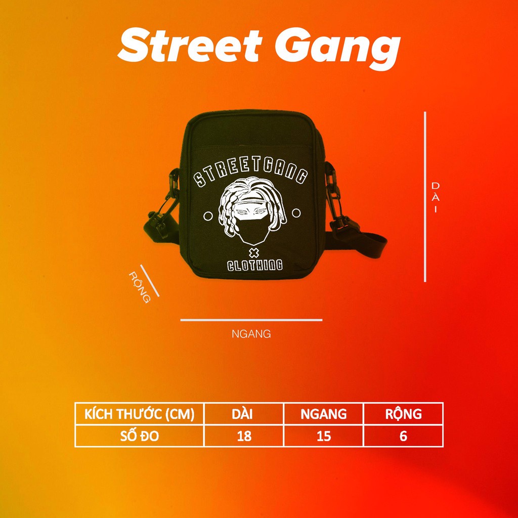 Túi đeo chéo Logo - Đen - Street Gang