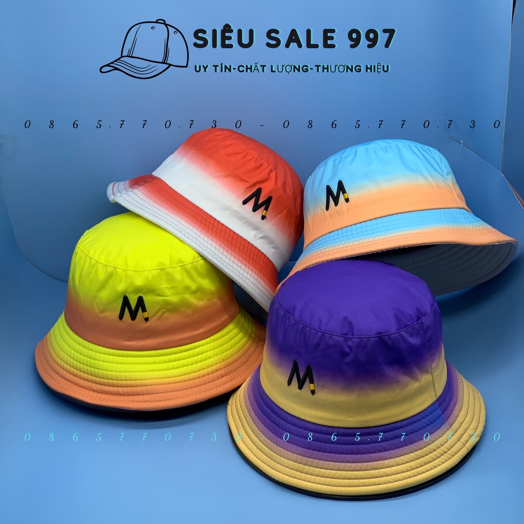 MŨ BUCKET M LOANG MÀU CÁ TÍNH THỜI TRANG NAM NỮ HOT TREND HÀN QUỐC