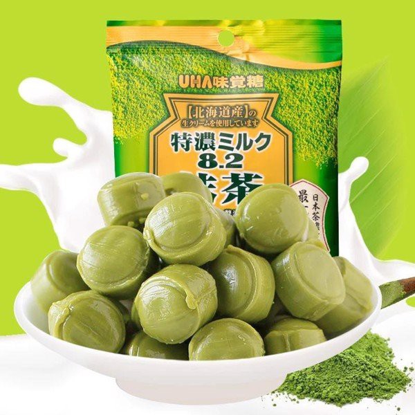 Kẹo sữa Matcha UHA Tokuno Nhật Bản kẹo trà xanh matcha