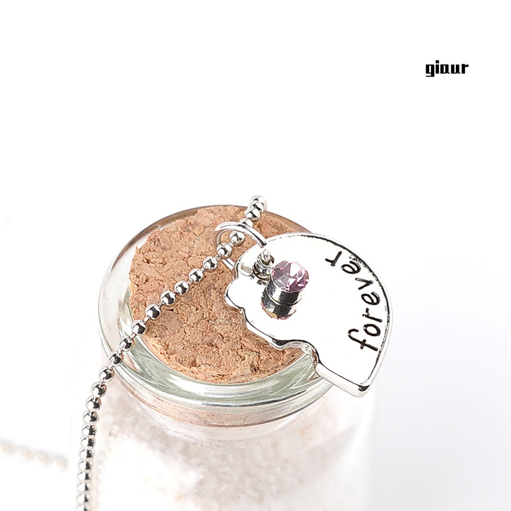 Set 3 vòng cổ Tình Bạn Mặt Trái Tim Đính Đá