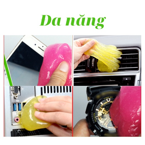 Gel cao su vệ sinh bụi máy tính điện thoại bàn phím xe hơi nhà cửa đa năng