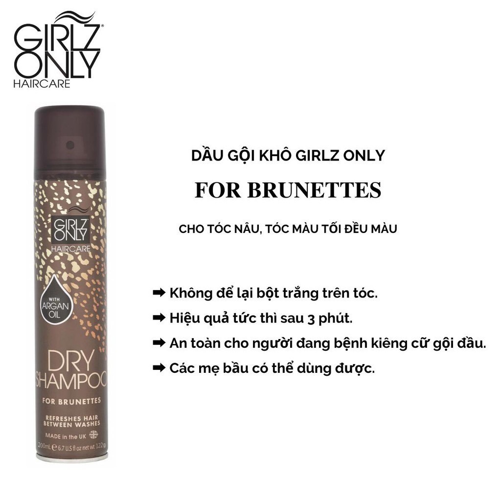 DẦU GỘI KHÔ GIRLZ ONLY 200ML