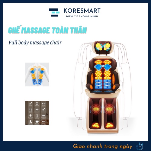 Ghế đệm Massage Toàn Thân massage đa năng có đèn hồng ngoại phù hợp với nhiều không gian