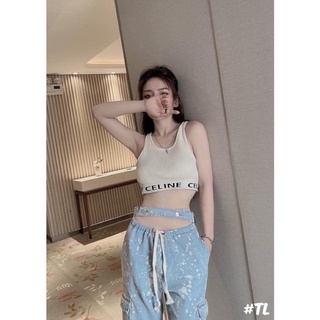 Áo croptop len dệt kim