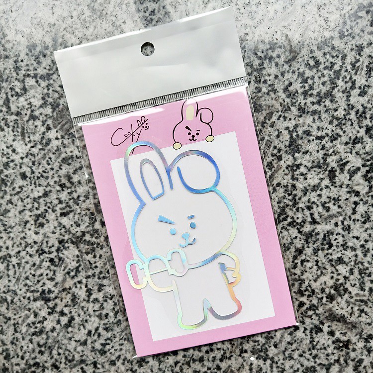 BT21 BTS laser nhiều màu sắc dán điện thoại di động