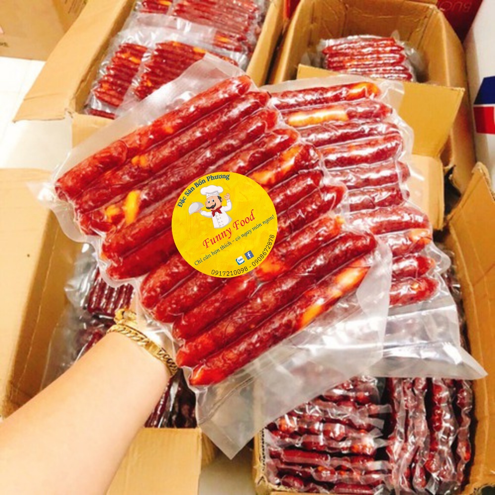 Lạp Xưởng Tôm Trứng Muối Đặc Sản Sóc Trăng 500g FunnyFood