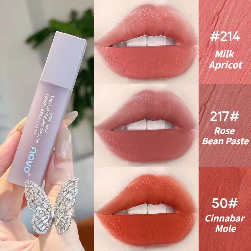 Novo® Son Bóng Chống Nước Lâu Phai Mượt Như Nhung 5g