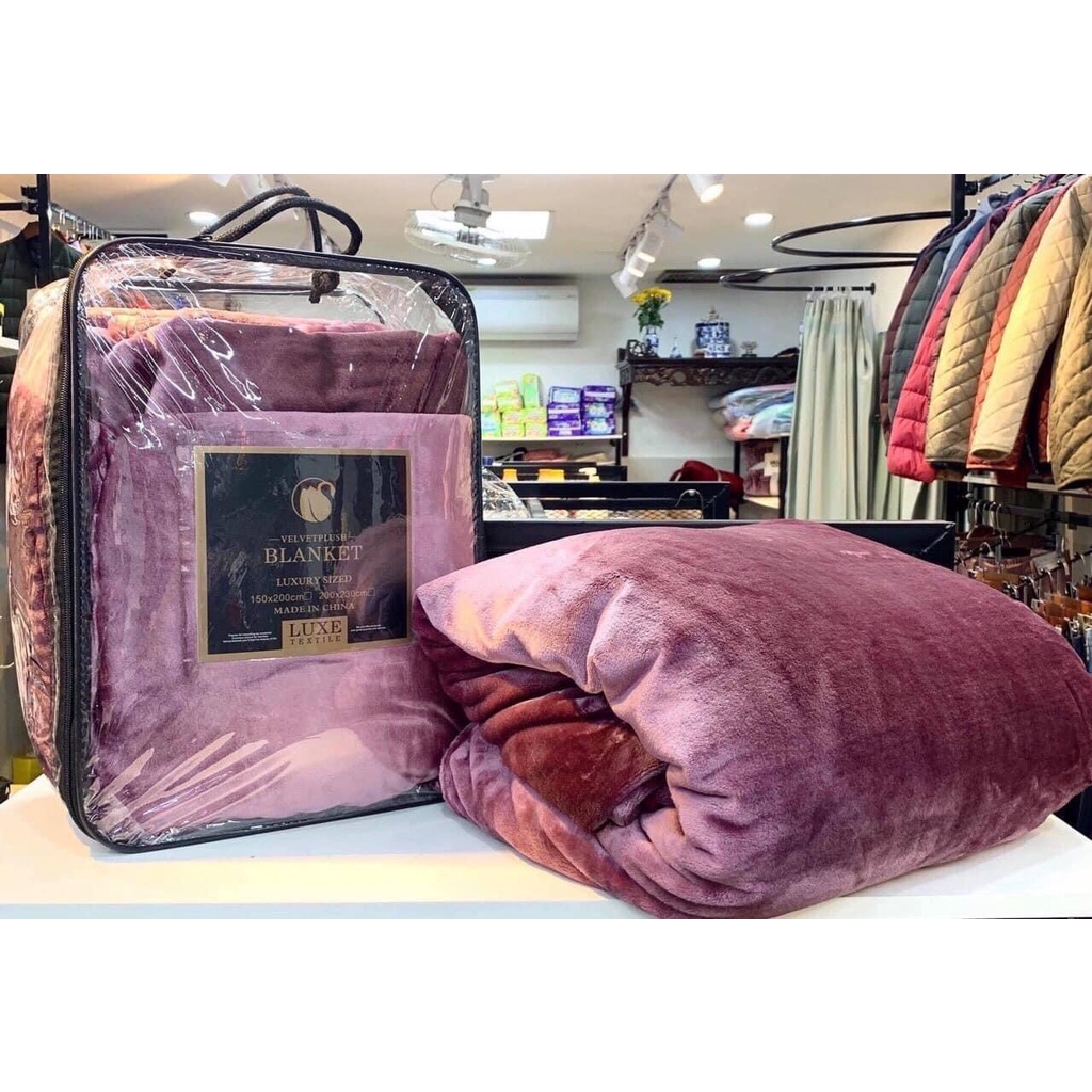Chăn nhung BLANKET nhập khẩu, hàng chuẩn size 2m x 2m2
