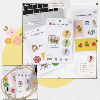 SET 3 TẤM HÌNH DÁN STICKER MINIMAL KOREA - Tiệm Ngựa Gỗ