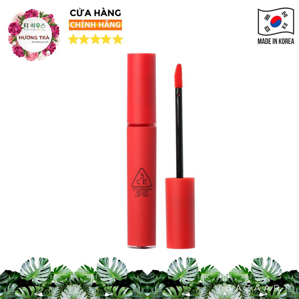 Son kem lì màu đỏ cam STYLENANDA VELVET LIP TINT 4G #CHILDLIKE