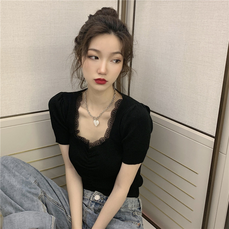 Áo lửng tay ngắn phong cách Hàn Quốc thời trang dành cho nữ | BigBuy360 - bigbuy360.vn