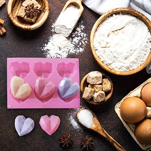 Khuôn Silicone Làm Bánh Tạo Hình Trái Tim 3D Độc Đáo Tiện Dụng Cho Mẹ/ Love 6
